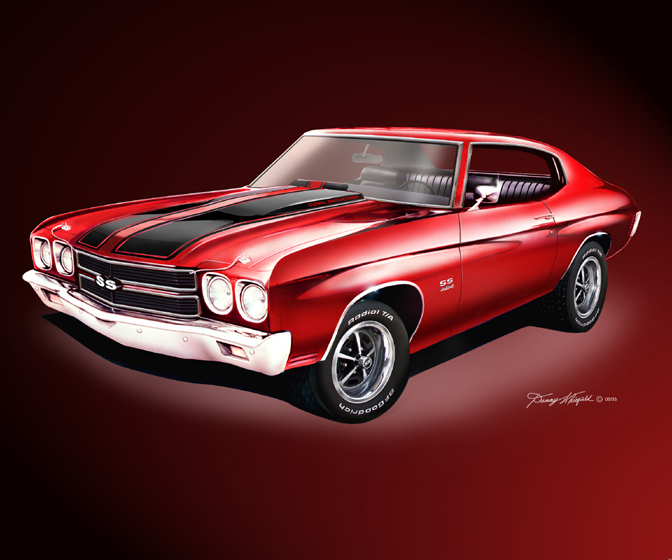 1970 1972 Chevelle classic car art by Danny Whitfield