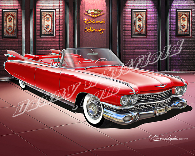 CADILLAC classic car art by Danny Whitfield