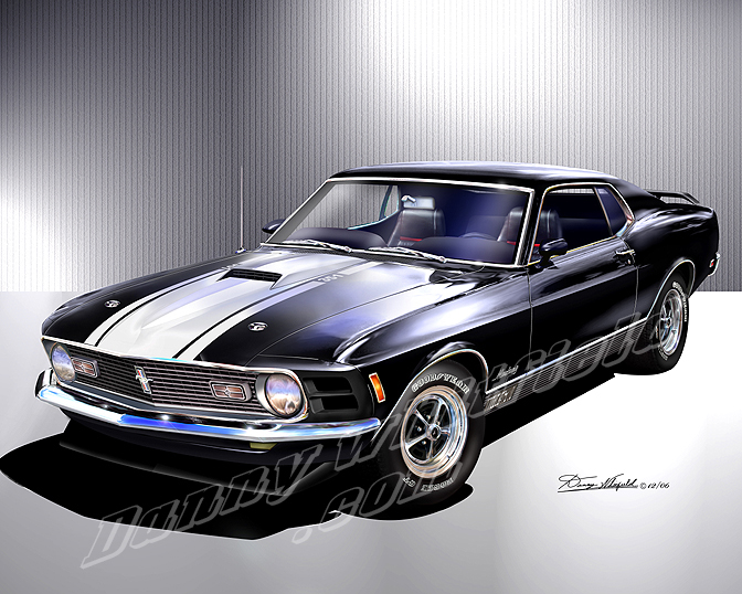1969- 1970 Ford Mustang Classic Cars Prints by Danny Whitfield,
