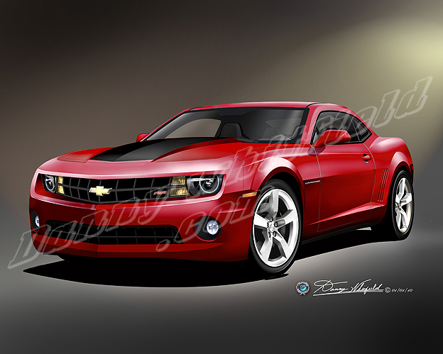 2010 2011 Camaro SS RS classic car art by Danny Whitfield