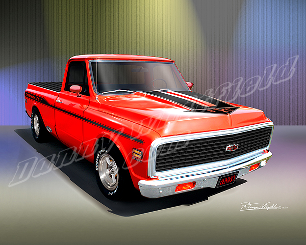 Chevy truck and car art by Danny Whitfield